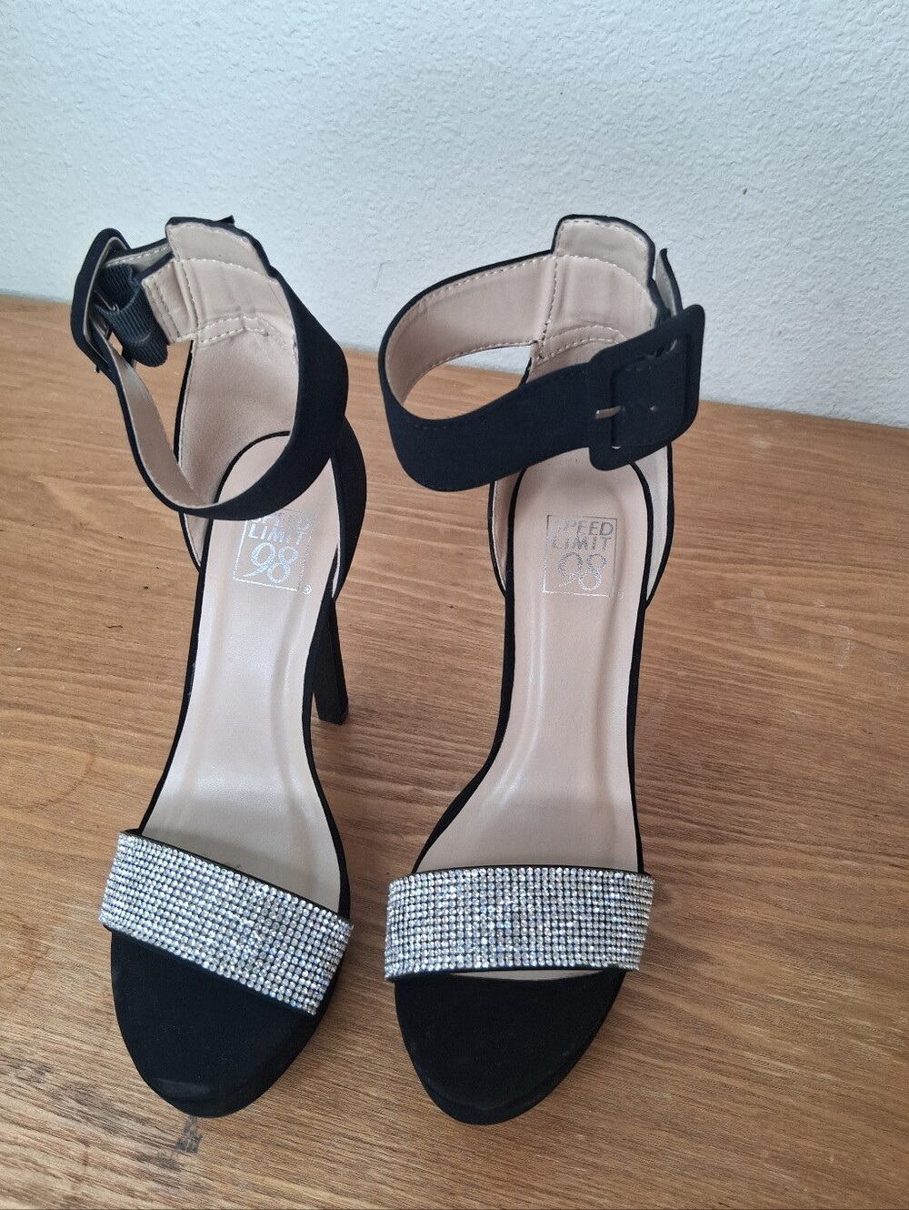 Speep Limit 98 Black High-Heel Sandals